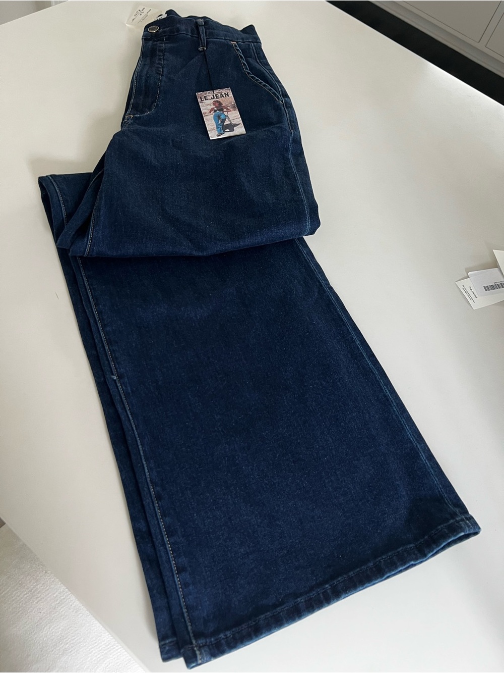 Le Jean Women’s  Dark Blue Straight-Leg Trouser Jeans size 27